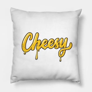 Cheesy Typography Hand lettering Pillow