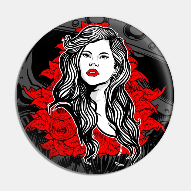 Wild Roses Pin by black8elise