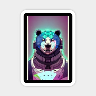 Cyberpunk Panda Magnet