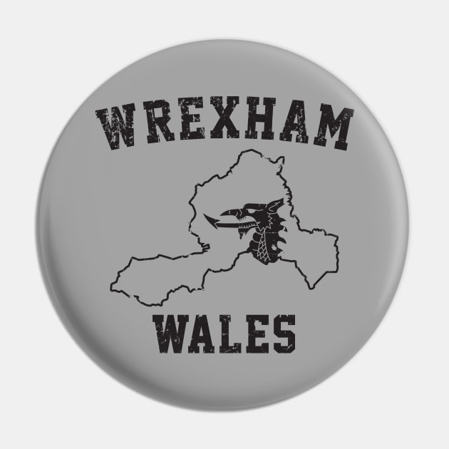 Wrexham Wales / Cymru Pin by Botak Solid Art