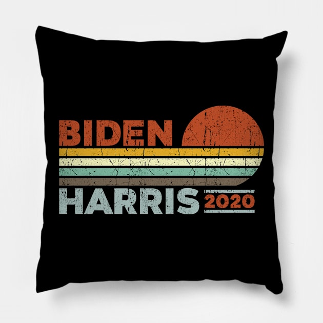 Retro Biden Harris Pillow by Cooldruck