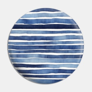 Indigo blue watercolor stripes Pin