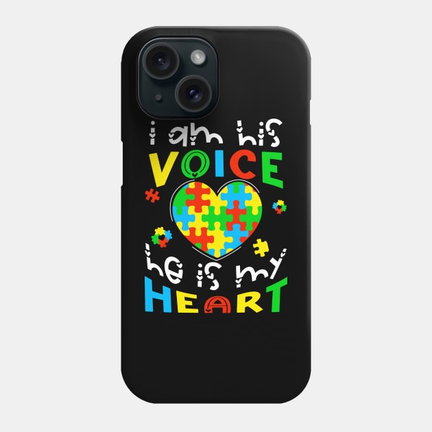 I Am His Voice He Is My Heart Phone Case by NatalitaJK