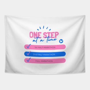 One Step at a Time - Marathon Runner Tapestry