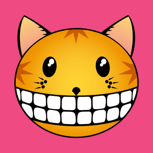 Cheshire Ginger Tabby Cat Smile T-Shirt