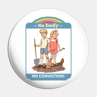 No body No conviction - Funny Vintage Sarcasm Pin