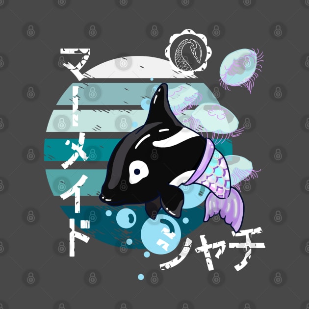 Cute Kawaii Orca with Mermaid Tail by MisconceivedFantasy