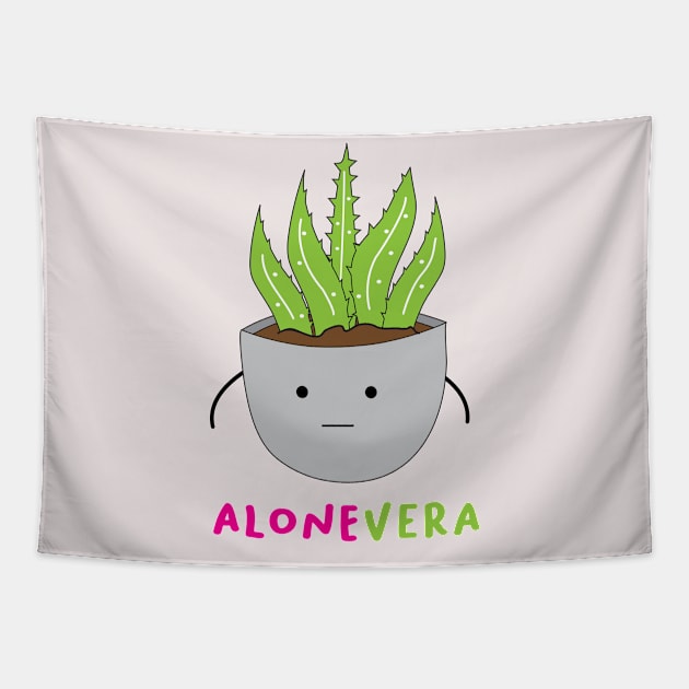 Puns Alone Vera Tapestry by MAAQ Design