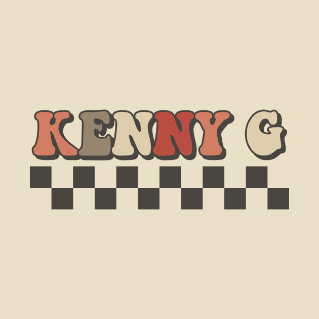 Kenny G Checkered Retro Groovy Style by Lucas Bearmonster