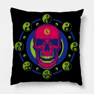 Skull of tai chi N°7 Pillow