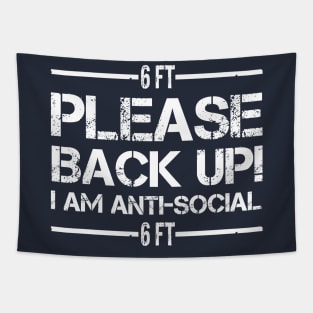 Social Distancing T-Shirt Quarintine Anti Social Introvert Tapestry