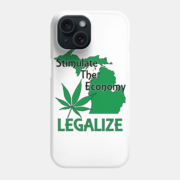 Legalize Michigan Cannabis Phone Case by CannaBerry