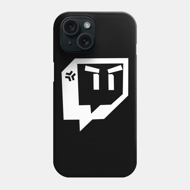 Twitch Angry (White) Phone Case by Ajiw