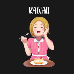 kawaii cake anime girl T-Shirt