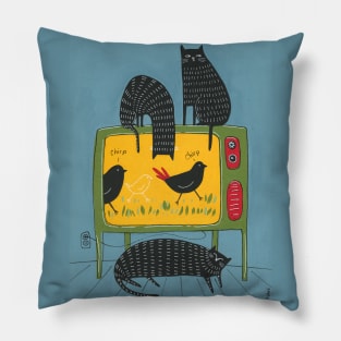 The TV Birdwatchers Pillow