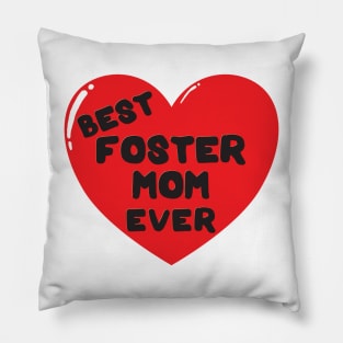 Best foster mom ever heart doodle hand drawn design Pillow