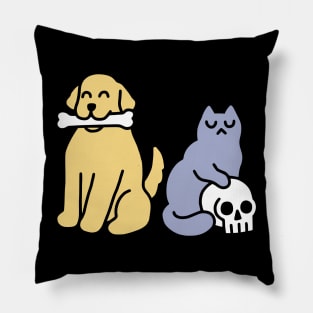 Good Dog Bad Cat Pillow