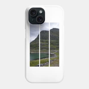 Wonderful landscapes in Norway. Nord-Norge. Beautiful scenery of Masoy coastline at Havoysund in the Troms og Finnmark. Cloudy day.  (vertical) Phone Case