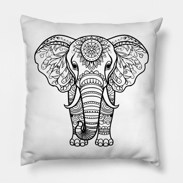 Color Your Own - Elephant Pillow by dkid