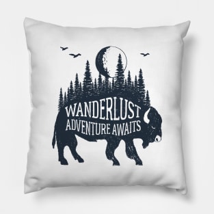 Wanderlust. Adventure awaits Pillow