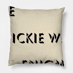 CHICKIE WEST ENIGMAS logo Pillow