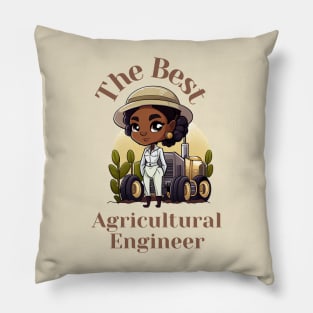 Agricultural Engineer Black Woman Pillow