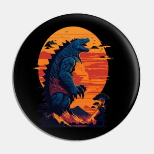 King of The monsters vector illustration design Pin