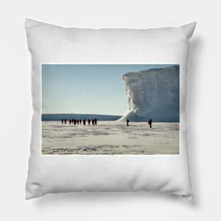Walking at the Drygalski Ice Tongue, Antarctica Pillow