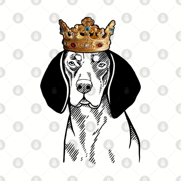 Bluetick Coonhound Dog King Queen Wearing Crown by millersye