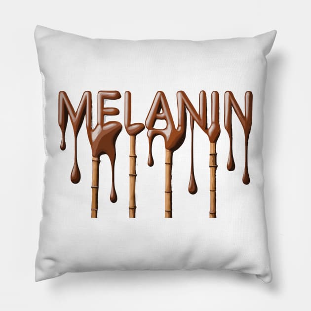 Melanin Drippin' Afrocentric Pillow by Graceful Designs