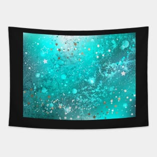 Turquoise Foil Background Tapestry