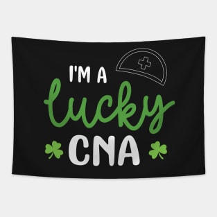 I'm a Lucky CNA Funny Patricks Day Nurse Gift - Nurse Shamrock St Patrick's Day Gift Tapestry