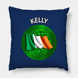 Irish Flag Clover Celtic Knot - Kelly Pillow