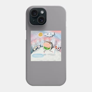 Dangerously iceskating sushi Phone Case