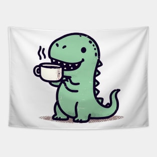 Retro kawaii tea rex tyrannosaurus Tapestry