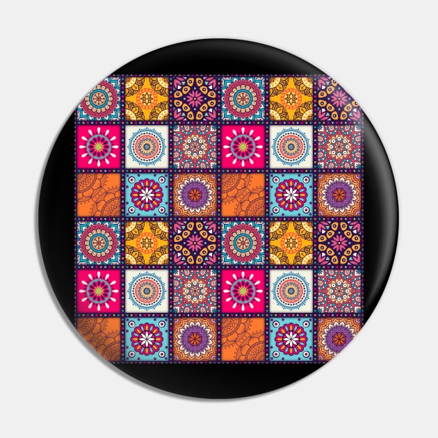 Magical Colorful Mandala Product & Design for (Phone Cases & Skins ,Pillows,Pin Buttons,etc.) .Profit goes to donation Sticker Pin by kamal