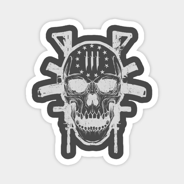 3% Skull and Rifles Magnet by American Heritage