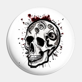 #SkullLove Blood Skull Pin