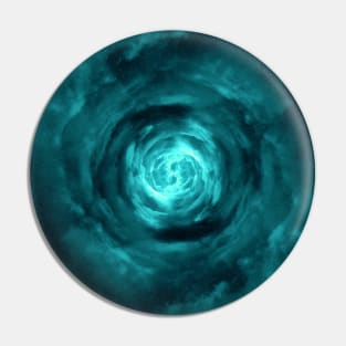 Turquoise Wormhole in Space Pin