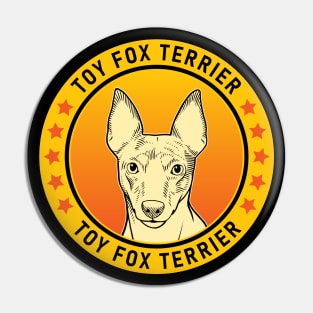 Toy Fox Terrier Dog Portrait Pin