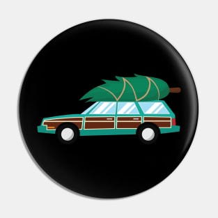 Station wagon with christmas tree Pin