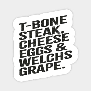 Guest Check ~ T Bone Steak Cheese Eggs Welch's Grape Magnet