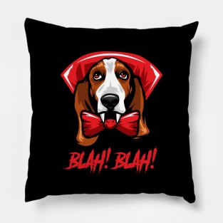 Halloween Basset Hound Vampire Pillow