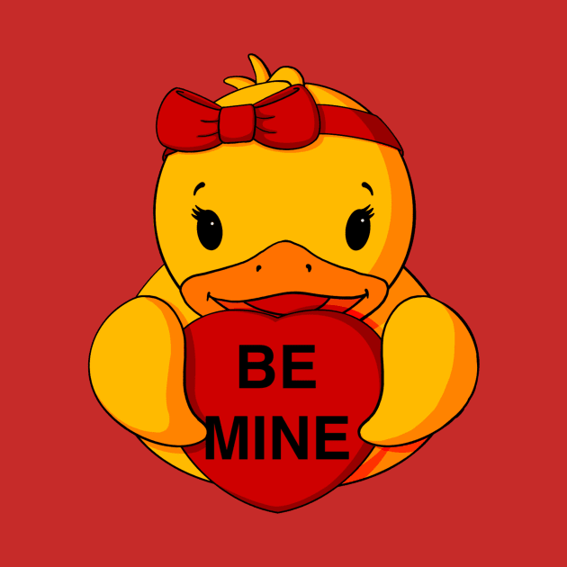 Be Mine Valentine Rubber Duck by Alisha Ober Designs
