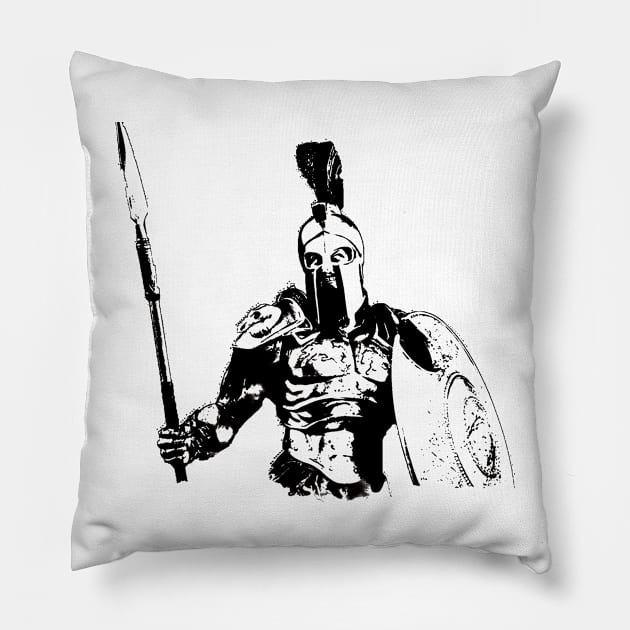 Hoplite Warrior Pillow by ErianAndre