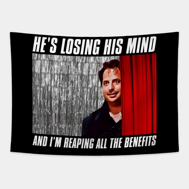 Jimmie Moore "He's Losing His Mind..." Tapestry by darklordpug