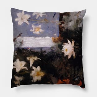 Flower Studies by Abbott Handerson Thayer, circa 1886 Pillow