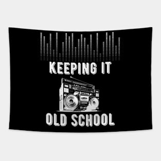 Keeping It Old School 80s 90s Music | vintage audio lover Tapestry