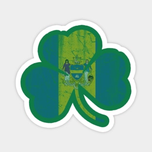 Irish Flag of Philadelphia Shamrock Magnet