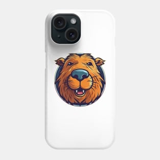 Orange cheerful capybara Phone Case